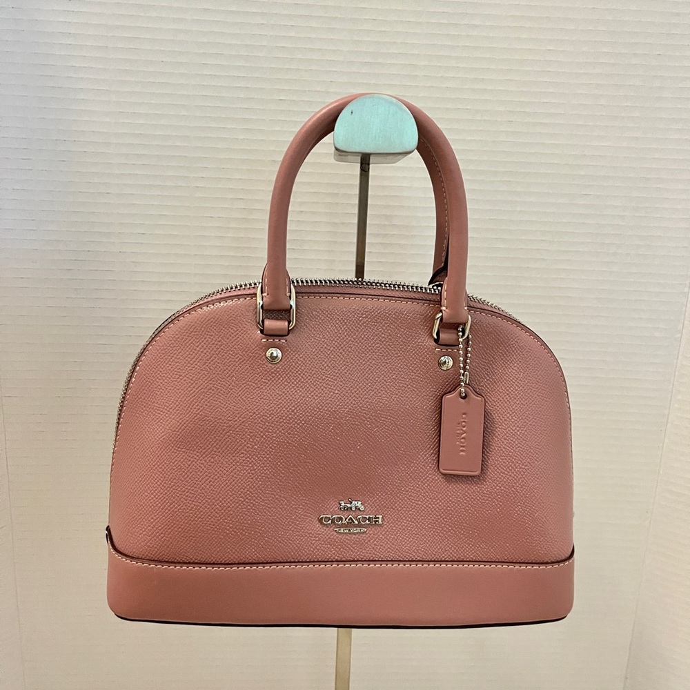 NWT Coach mini Sierra Satchel Bag handbag MSRP 295 New with Tags pink dusty rose